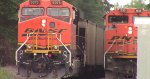 BNSF coal trains meet